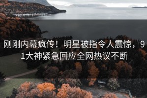 刚刚内幕疯传！明星被指令人震惊，91大神紧急回应全网热议不断