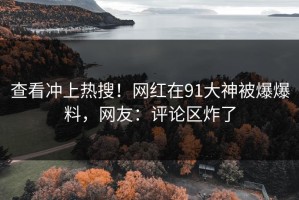 查看冲上热搜！网红在91大神被爆爆料，网友：评论区炸了