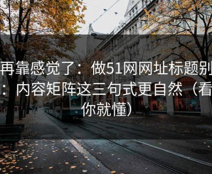 别再靠感觉了：做51网网址标题别堆词：内容矩阵这三句式更自然（看完你就懂）